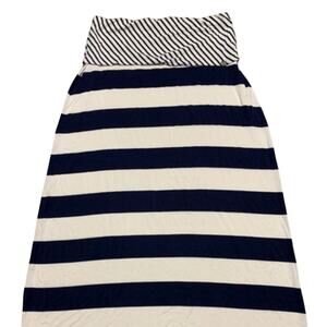 Calvin Klein striped maxi skirt blue and white M